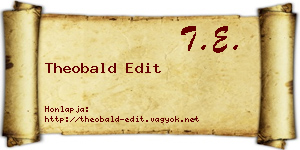 Theobald Edit névjegykártya
